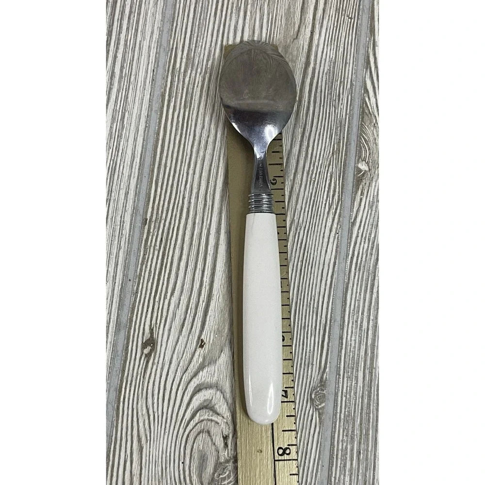 Corelle Flatware Soup Spoon Calloway GREEN IVY Stainless Replacement Lot of 2